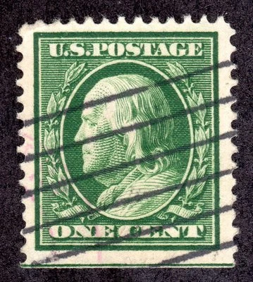 US # 374 (1910) Used, Grade: VF/XF; Benjamin Franklin  - Image 1 of 2
