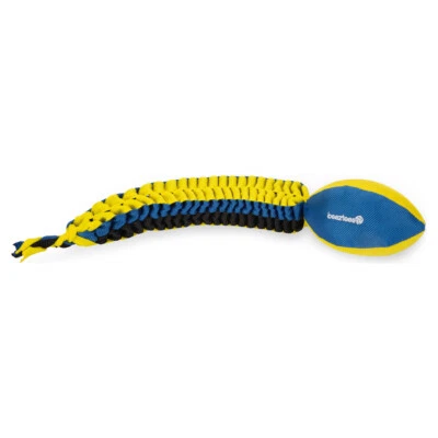 Beeztees Fetch Nylon Rugbyball für Hunde, blau-gelb, 61 cm - Bild 1 von 2