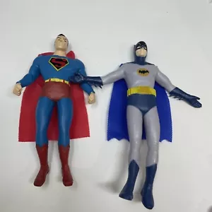 Batman & Superman TM DC Comics Rubber NJ Croce Bendable Action Figure Toy - Picture 1 of 8