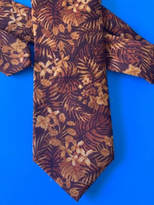 CORBATA TOMMY BAHAMA LANA SEDA CUELLO HOJAS FLORES 100% SEDA TIKI COBRE Foto 1 de 4