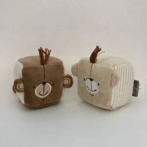 Hallmark Forever Friends Soft Crinkle Blocks Plush Toy Monkey Bear - Picture 1 of 4