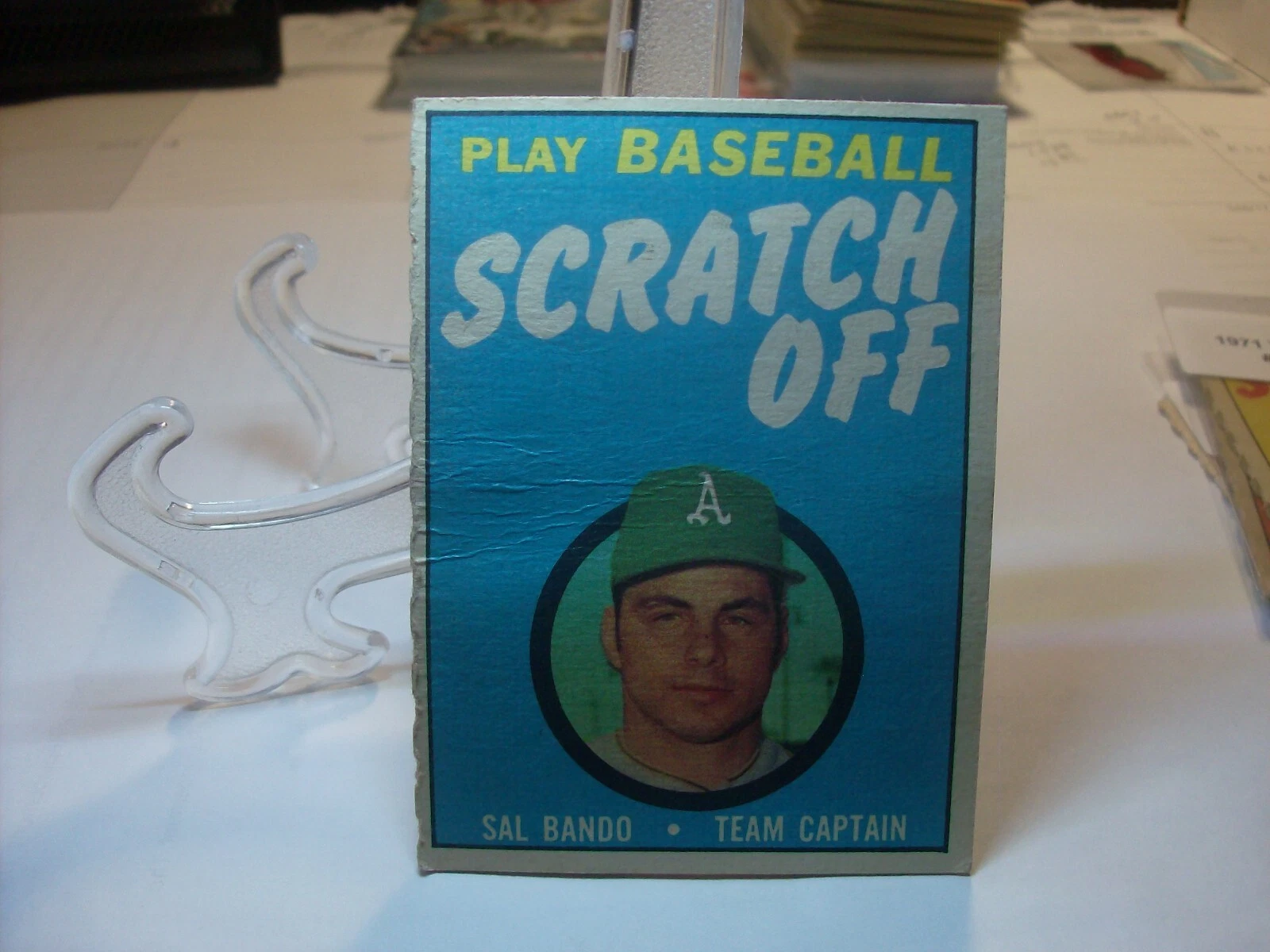 1971 Topps Scratch-Offs (RED)   #4 - Sal Bando - Oakland Athletics 71-001