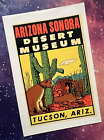 Original Vintage Tucson Arizona Travel Water Decal Sonora Desert Museum Wild Cat