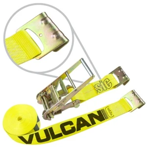 Correa de trinquete VULCAN - ganchos planos - 3" x 20' - 5000 lbs SWL - Imagen 1 de 6
