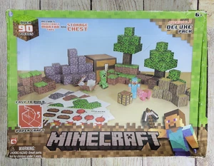 MINECRAFT Papercraft Overworld Deluxe Pack Over 90 Pieces Storage Chest - Picture 1 of 4