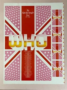 The Who The Kids Are Alright 1989 US Tour Un-Cut Poster w/cards by Gary Grimshaw - Picture 1 of 9