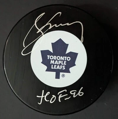 Borje Salming Autographed Hockey Puck Toronto Maple Leafs Signed NHL HOF Vintage - Image 1 of 4