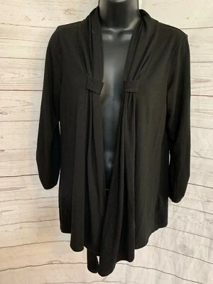 Cárdigan de mujer AGB negro frente abierto manga larga talla S Foto 1 de 4