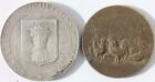 2 Medailles En Bronze - Theme Agriculture - Ch. Pillet - 36 Et 38 Mm - 40,3 G