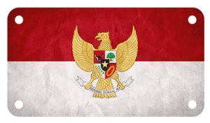 INDONESIA Flag Motorcycle ATV 4" x 7" License Plate Sang Saka Merah Putih #1 - Picture 1 of 2