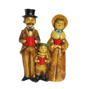 Vintage Christmas Carolers Music Box Figurine Mid Century Holiday Decor Berman & - Picture 1 of 13