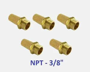 10Pcs Brass Silencer Connector 3/8" NPT Pneumatic Exhaust Muffler Filter Parts - Picture 1 of 2