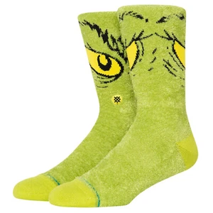STANCE x The Grinch Da Da Dagrinch Cozy Crew Socks sz L Large (9-13) Green - Picture 1 of 3