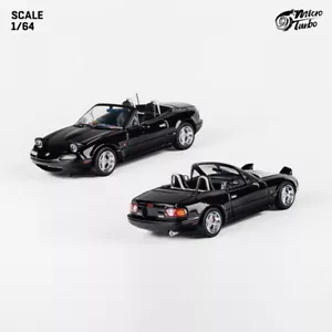 Coche Modelo Micro Turbo 1:64 Mazda MX-5 Miata Pandem Rocket Bunny - Negro Metálico - Imagen 1 de 10
