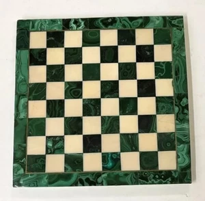 12" Green Malachite Stone Chess Table Vintage Collection random Gemstone Gifts - Picture 1 of 10