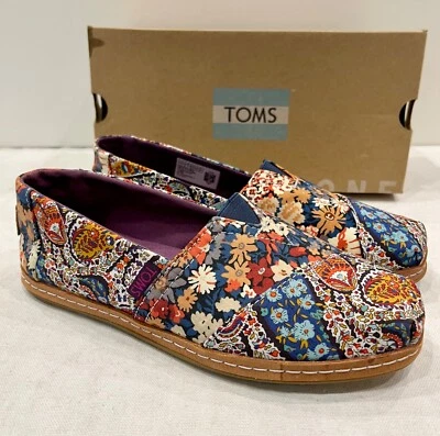 Toms, Clásico, Liberty Paosley/Thorpe On Cuero, Mujer Sin Cordones, Talla:5 Foto 1 de 4