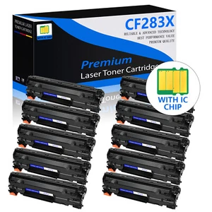 10PK CF283X 83X Toner Cartridge for HP LaserJet Pro MFP M201n M201dw Printer - Picture 1 of 23