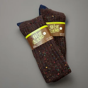2 PAIR Wise Blend 20% Merino Wool Socks - Picture 1 of 4