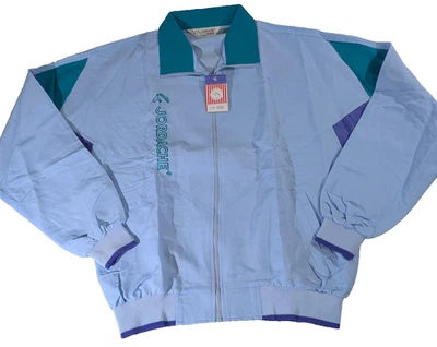 Traje deportivo vintage Jordache para hombre 3XL azul verde azulado púrpura chaqueta pantalones años 90 Foto 1 de 4