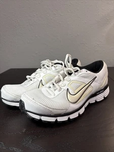 nike dual fusion st mens running size 9.5 white yellow trainer sneakers preowned - Picture 1 of 11