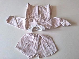 Sasha's Reproduction Pink Stripe Dress And Pants Using Vintage Fabric. - Picture 1 of 3