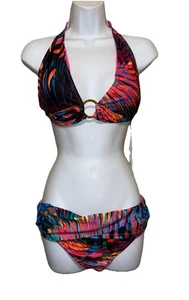 Costume da bagno multicolore Blue Rod Beattie 2 pezzi R taglia 12 NUOVO - Foto 1 di 5