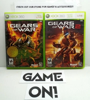 Gears of War 1 и 2 (Xbox 360, 2011) 2 игры комплект - полный протестирован Бесплатная доставка - Изображение 1 из 4