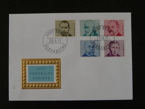 portraits of celebrities FDC Switzerland 1971 - Picture 1 of 1