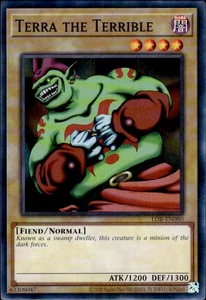 YuGiOh Legend of Blue Eyes 25th Anniversary LOB-EN080 Terra the Terrible - Picture 1 of 1