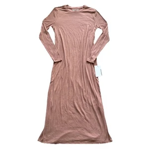 Motherhood Maternity Dress Womens Small Orange Bodycon Tight Long Sleeve Ribbed - Picture 1 of 8