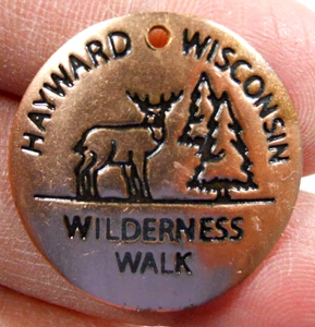Insignia de metal de recuerdo de colección Hayward Wisconsin Wilderness Walk al aire libre - Imagen 1 de 4