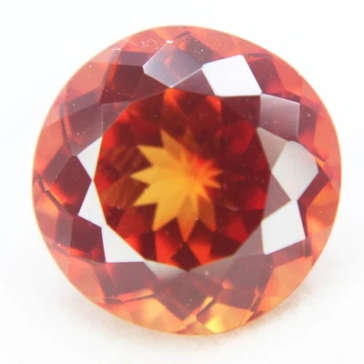 Piedras preciosas sueltas de corte redondo granate naranja natural Spessartine de 10 quilates certificadas Foto 1 de 4