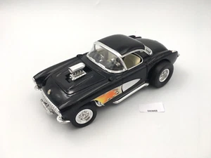 1:18-Road Legends - 1957 Chevrolet Corvette Grasser -92019  Schwarz ohne Karton - Bild 1 von 8
