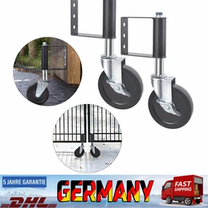 50KG 2 St??ck Tor R?der Schwerlast Gefedert Schiebetorrolle Laufrollen Lenkrolle - Bild 1 von 15