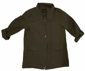 Sanctuary Brand Military Utility Style Jacket Size Medium Army Olive Drawstring - Picture 1 of 10