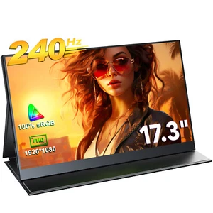 Moniteur Gaming Portable 17,3" 1920x1080 240Hz Moniteur Portable Moniteur USB C - Photo 1/12
