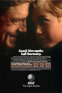 VINTAGE 1986 AT&T PHONE LONG DISTANCE CALLING PRINT AD - Picture 1 of 1