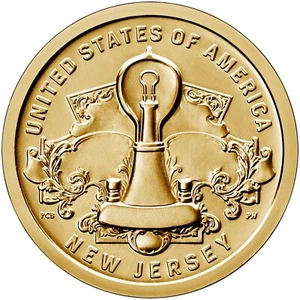 2019 P&D New Jersey - American Innovation 1$ - 2 Coin Set W/Free Shipping. - Picture 1 of 6