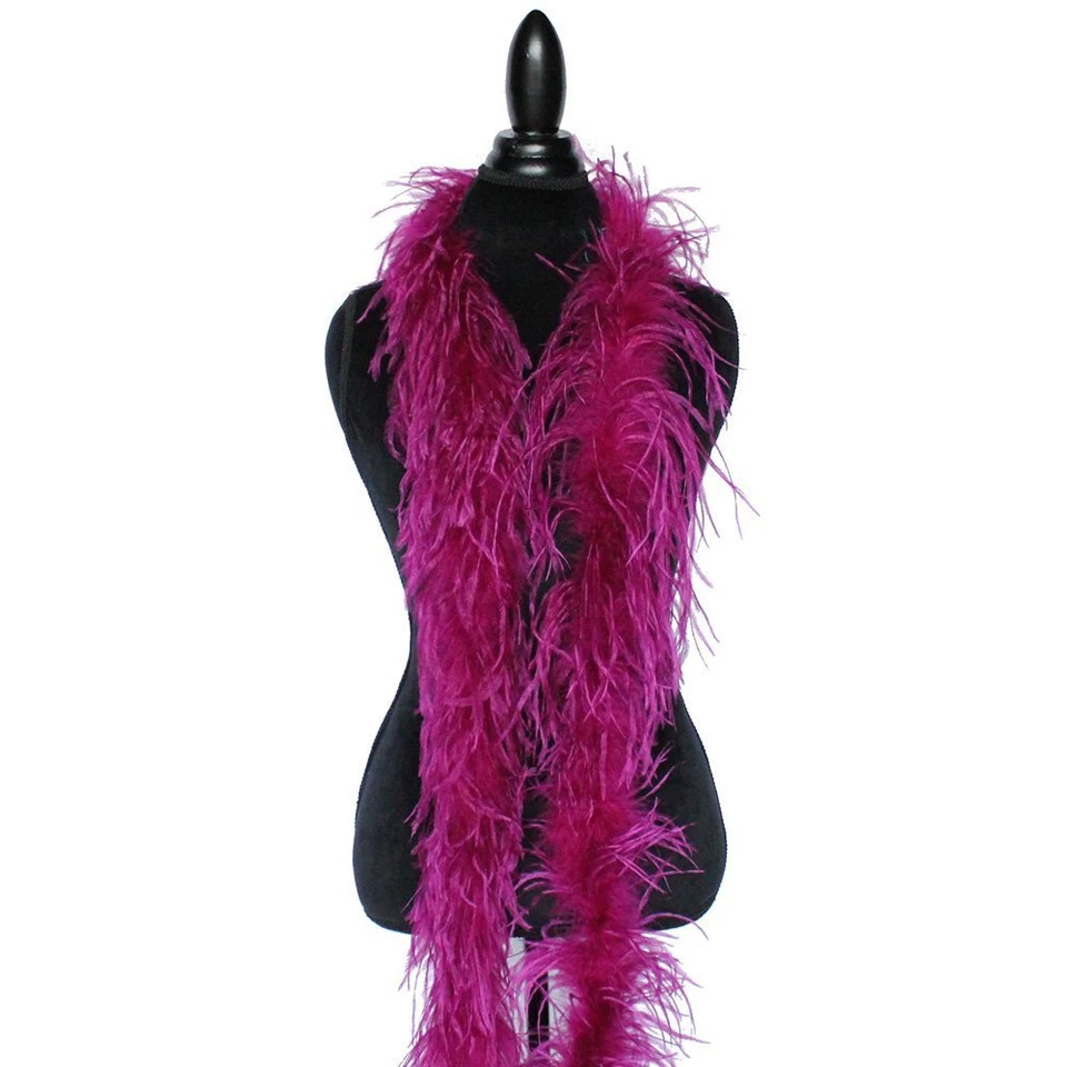 Purple Plum 1ply Ostrich Feather Boa Scarf Prom Halloween Costumes Dance Decor - Image 1 of 1