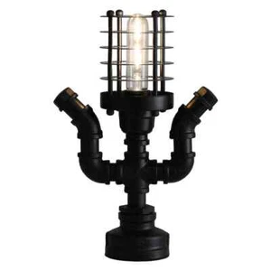KAJ HEJMO VINTAGE INDUSTRIAL STEAMPUNK TABLE LAMP WATER PIPE DESIGN - Picture 1 of 5