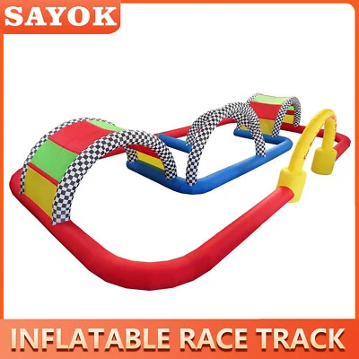 SAYOK Giant Inflatable Race Track Air Race Track Rc Mega Blow Up Arena Playground Toys