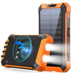 36000mAh Solar Power Bank USB Portable Charger With Flashlight For Cell Phone - Picture 1 of 26