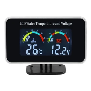 2 In 1 Car Digital LCD Water Temperature Meter&Voltmeter Gauge 12V/24V   - Picture 1 of 16