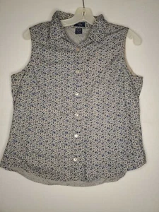 Top de mujer RAG floral sin mangas con botones talla XL - Imagen 1 de 6