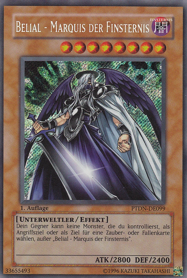 YU-GI-OH, BELIAL - MARQUIS DER FINSTERNIS, SCR, PTDN-DE099, 1. Auflage, TOP - Bild 1 von 1
