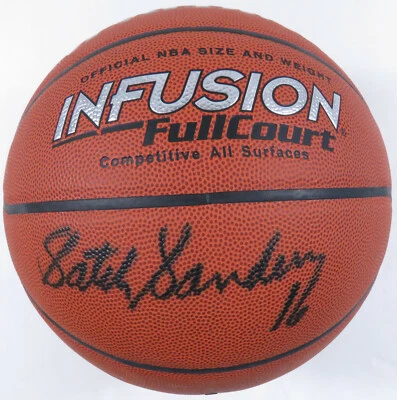 Satch Sanders Boston Celtics Autographed Signed Spalding NBA Basketball JSA LOA - Image 1 of 4