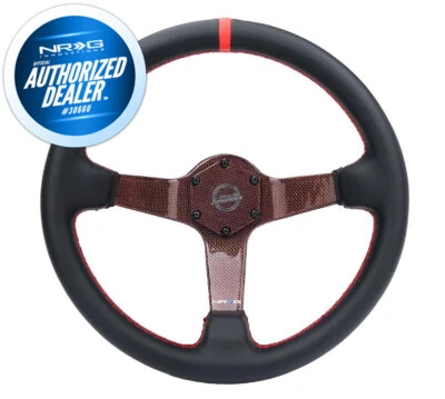 NUEVO NRG 3" PLATO PROFUNDO FIBRA CARBONO VOLANTE 350MM RST-036CF-RD Foto 1 de 3