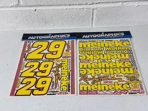 RC Autographics Lot Meineke & Numbers Muffler Sticker Sheet NEW Vintage NASCAR - Picture 1 of 4