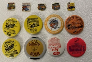Vintage Car Show Club Lapel Pins Buttons GoodGuys Street Rod Nationals Lot of 13 - Picture 1 of 7