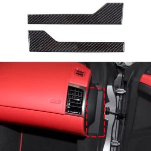2pcs Real Carbon Fiber Door Panel Cover Trim Sticker For Jaguar F-type 2013-2022 - Picture 1 of 12